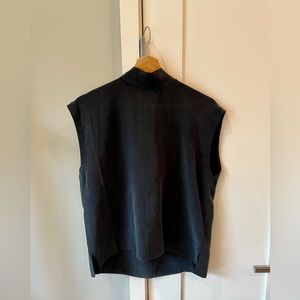 NWT Everlane Navy Silk top